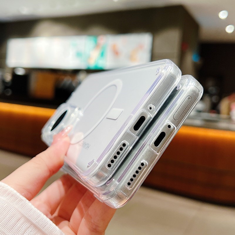 Trasparente per Magsafe Custodia per Xiaomi Mi 15 14 13 pro ultra 13T 14T Redmi Nota 13 14 4G 5G coperchio rigida antiurto magnetica