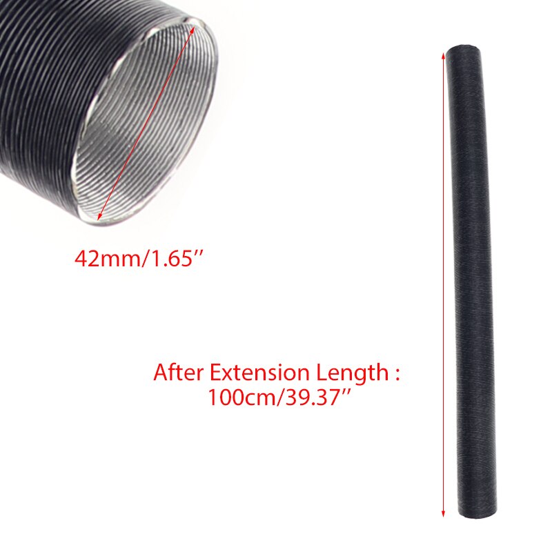 25/42/60/76/90mm Car Heater Ducting Pipe 60-100cm Diesel Parking Heater Duct Aluminum Foil Warm Air Intake Pipe For Webasto: 100cmx4.2cm(LxID)