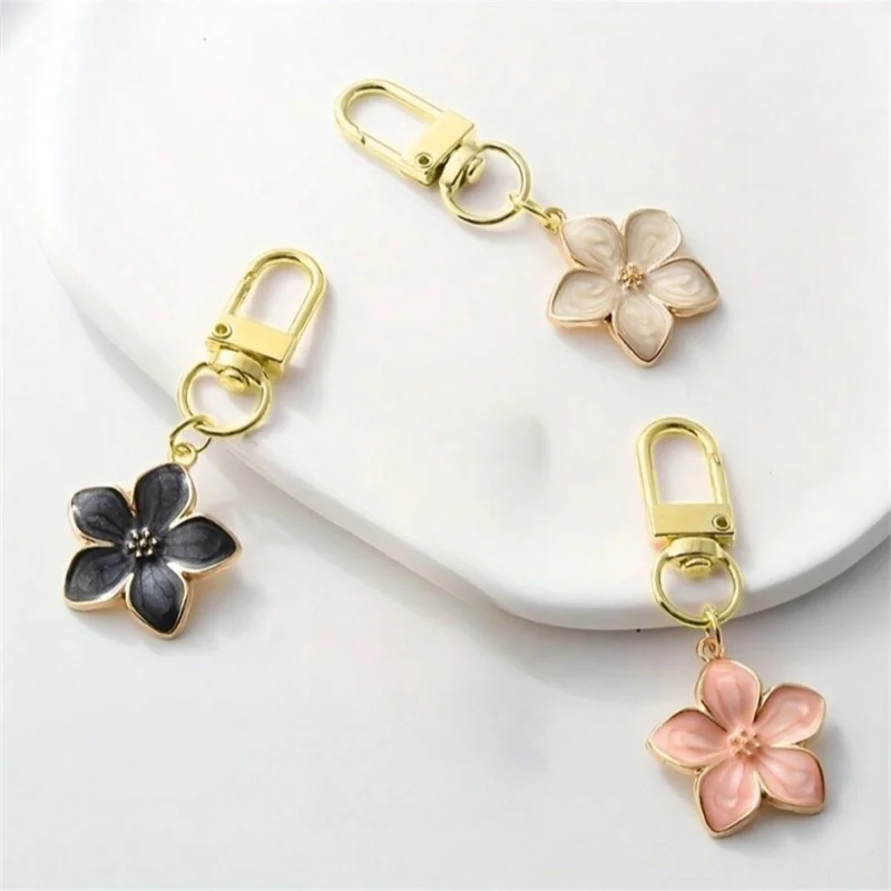 White Pear Blossom Keychain Cute Accessories Keychain Couple Matching Keyrings Pendant Items For Boutique