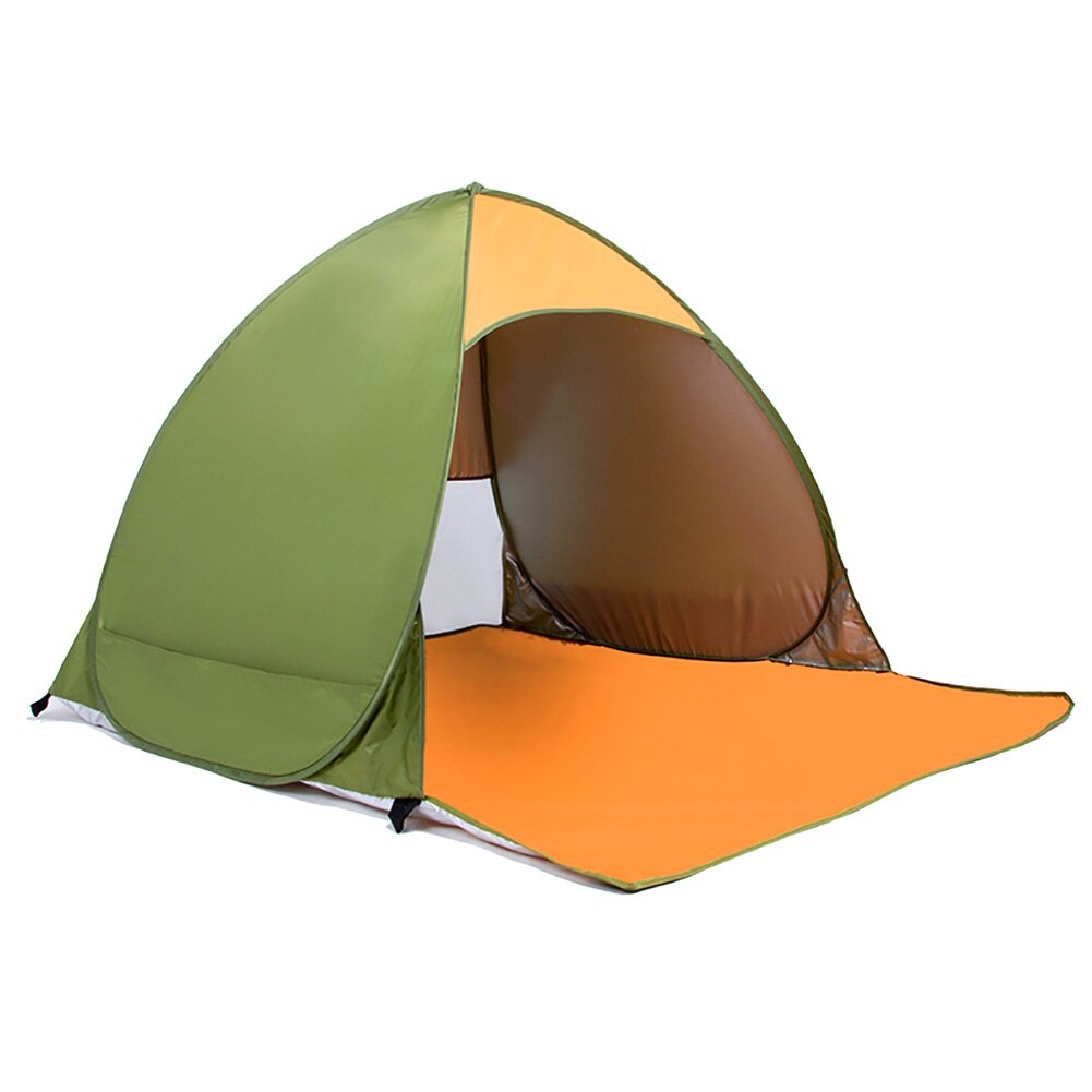 Tenda da spiaggia per 2 persone ad apertura rapida tenda da campeggio Anti UV escursionismo tenda da viaggio: green