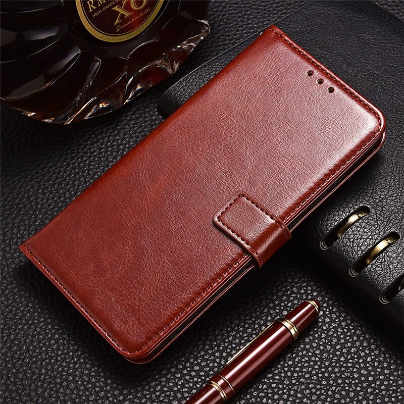 Luxe reliëf 3d bloemenhoesje voor samsung galaxy ace gt -s5830i s5830 pu leren portemonnee flip telefoonhoesje tas volledige achterkant: 0 bruin