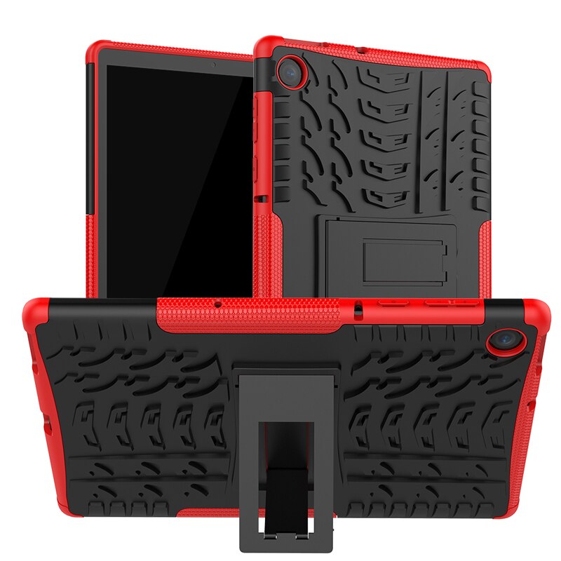 Case Voor Lenovo Tab M10 Plus 10.3 Fhd TB-X606F TB-X606X Tablet Case Heavy Duty Hybrid Shockproof Beschermhoes Met Kickstand: Red
