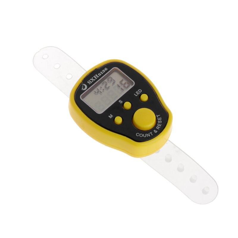 Contatore di dita orologio LCD contatori di conteggio digitali elettronici con tempo e retroilluminazione G32A