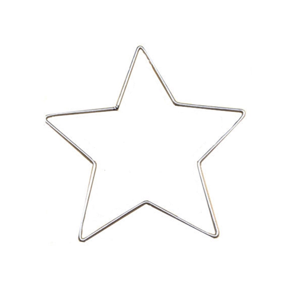 Craft Welded Decorations Supplies Metal Hoop Five-pointed Star Love Heart DIY Parts Metal Hoop: Star 120mm