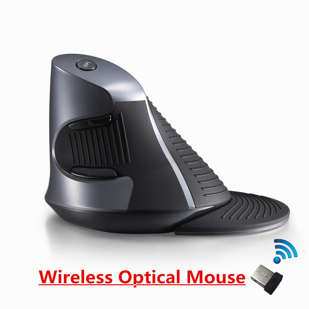 Delux M618RP Wired/Wireless Vertical Mouse 6 Buttons Ergonomic Optical Right Hand Mice with Rubber Protective Shell For PC: M618GX Wireless