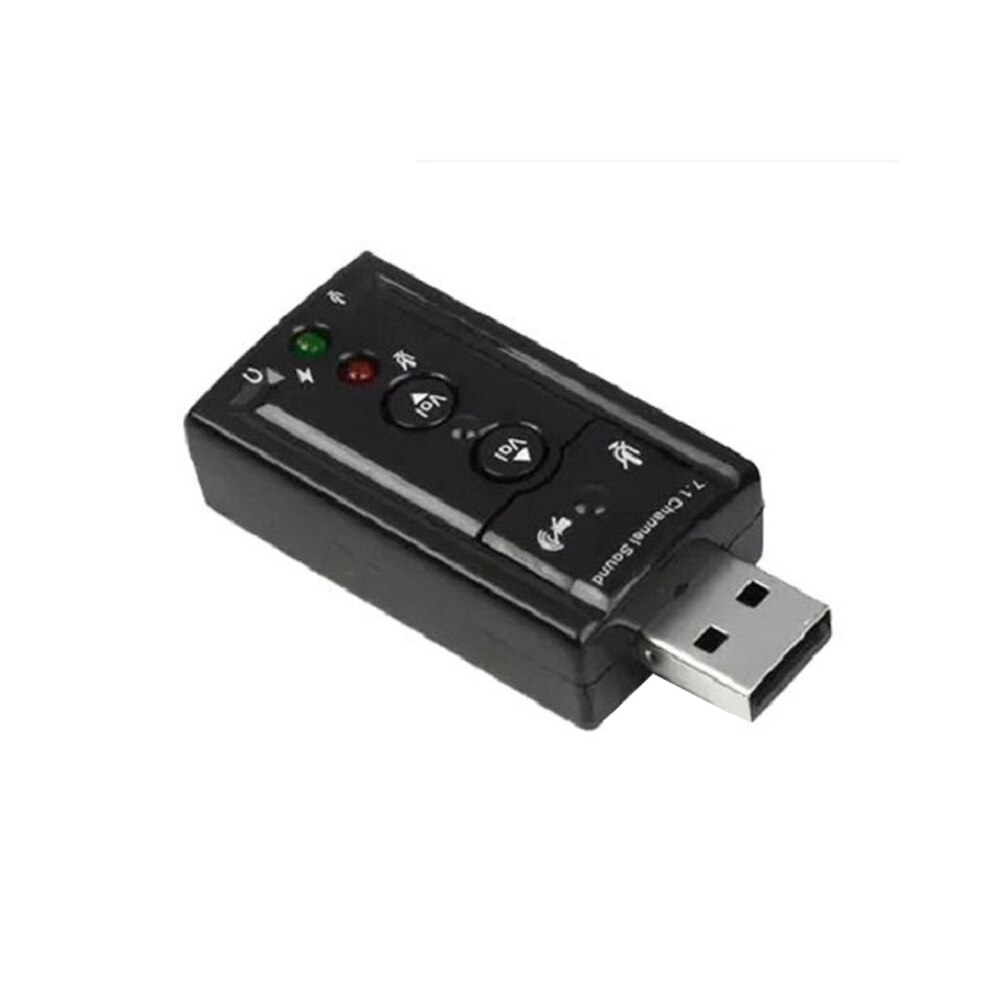 Audio Adapter Stereo Plug And Play 7.1 Channel Computer PC Speaker Earphone External USB Sound Card Recording