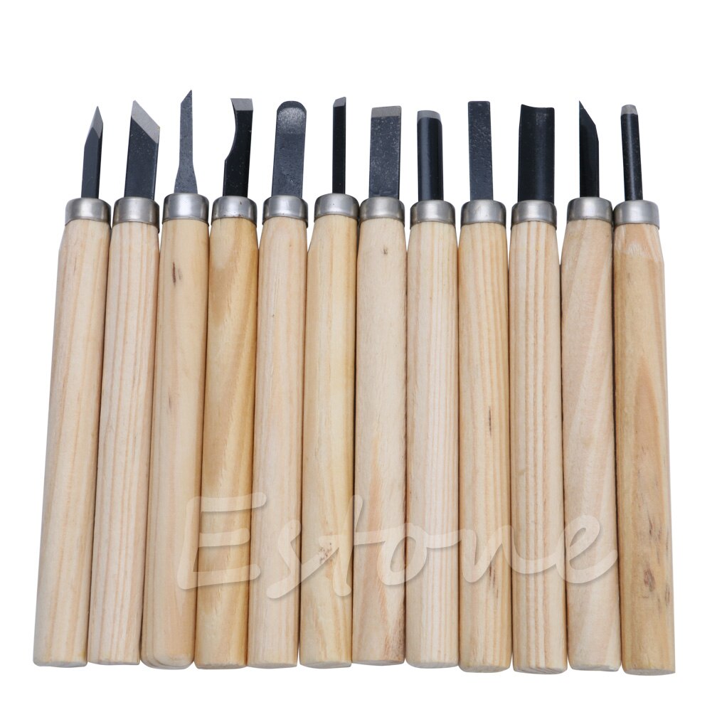 12pc Wood Carving Hand Chisel Knife Tool Set Woodw... – Grandado
