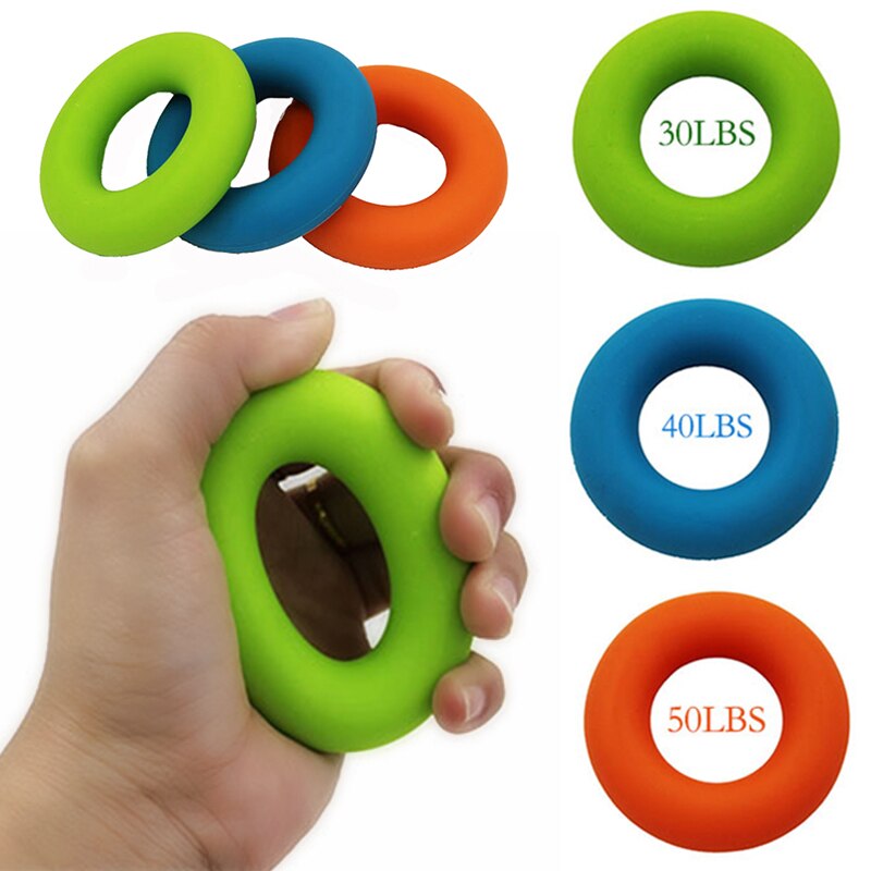 1Pcs Hand Grip Power Spier Draagbare Training Ring Siliconen Vinger Kracht Trainer Fitness Training Power Hand Grips