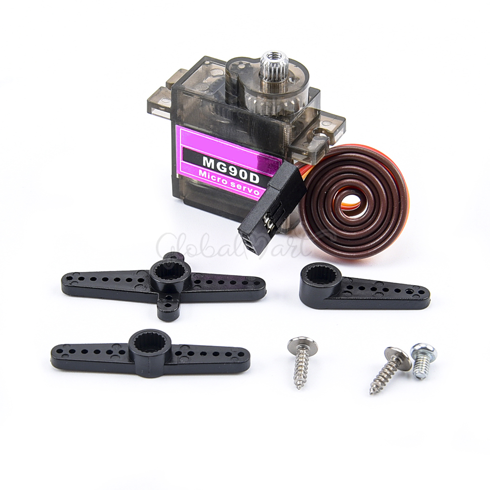 MG90D 9g Digital Micro Servo Motor High Torque Bearing Upgraded MG90S for RC Plane Helicopter Boat Car Trex 450