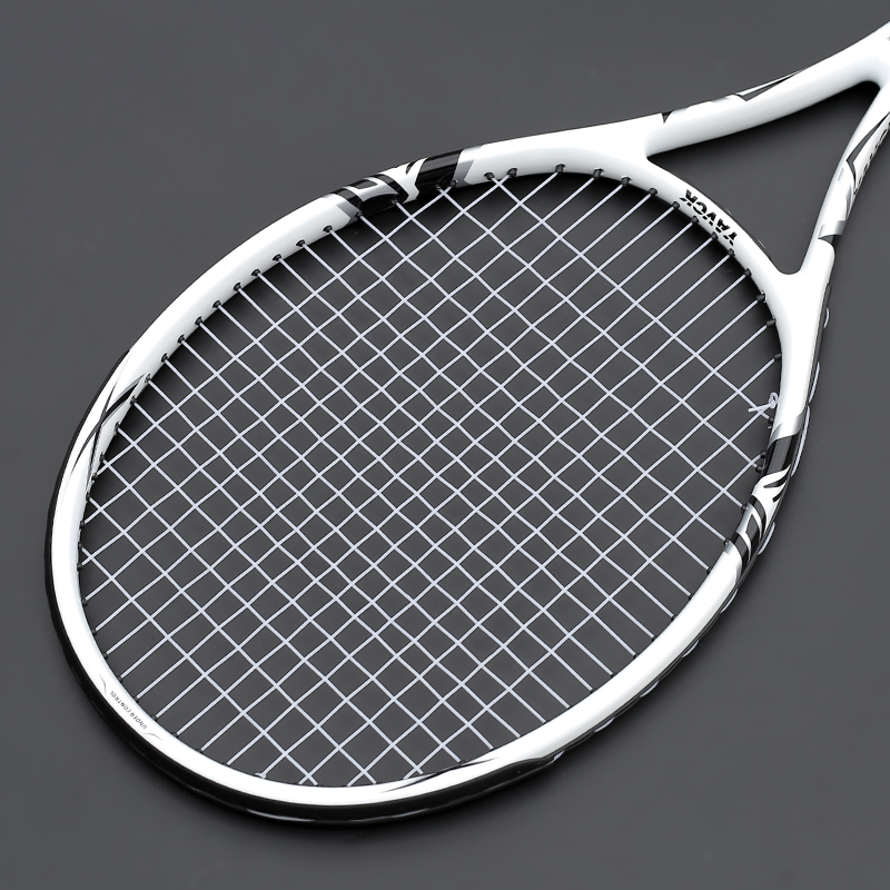 Ultra Light Aluminum Alloy Carbon Tennis Racket For Adult Training Racquets String Bag Men Women Padel: white