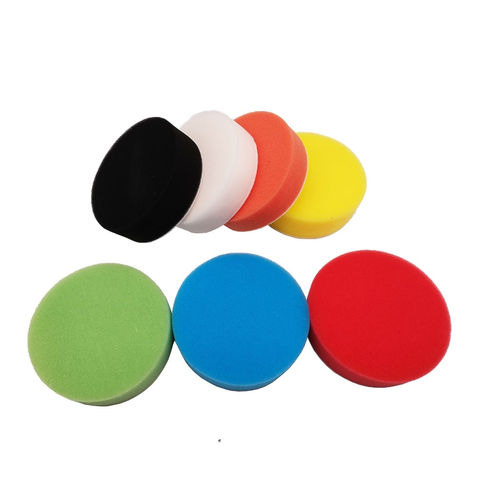 7Pcs Auto Polish Spons Pad Set 3/4/5/6/7 Inch Zelfklevende Polijsten Waxen pad Auto Polijstmachine Disc Voor Verwijdert Krassen: 7inch