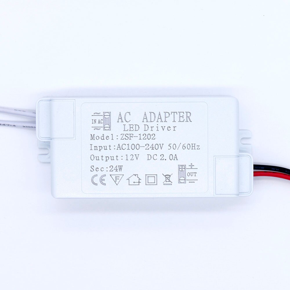 DC12V 6W 12W 24W 36W 48W 60W Led Verlichting Transformers 180-240V led Driver 12V Voeding 12V Voor Led Strip Verlichting 5A Adapter: New 12V 2A 24W