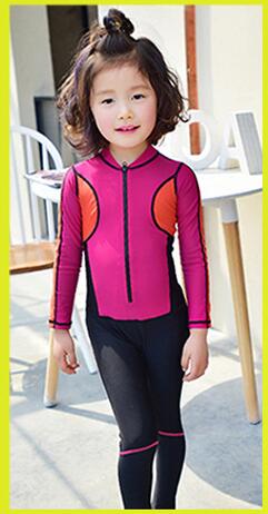 Surf traje de neopreno niñas niños hermético medusas Snorkeling mergulho traje de buceo Scube: Rojo / 110 to120cm