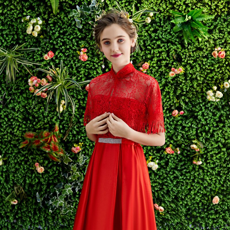 Zomer Vrouwen Bolero 11 Kleuren Kant Bruids Stola Wraps Vintage Kwasten Bruiloft Jas Sjaal Elegante Avond Jas Cape Mariage