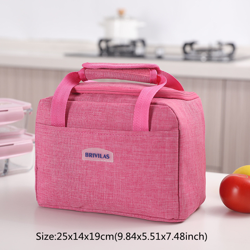 Przenośna torba na Lunch torebka termiczna na żywność dla biura wodoodporna torba dziecięca Bento Cooler Camping piknik na owoce: C Rose Red