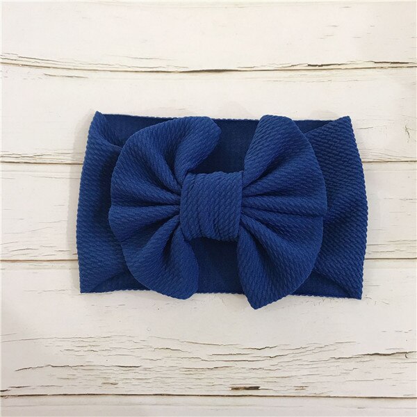 OP VERKOOP Baby Strik Hoofdband Gebreide Katoenen Kinderen Meisjes elastische haarbanden Tulband voor meisje Hoofdbanden Zomer bandeau bebe: Blauw