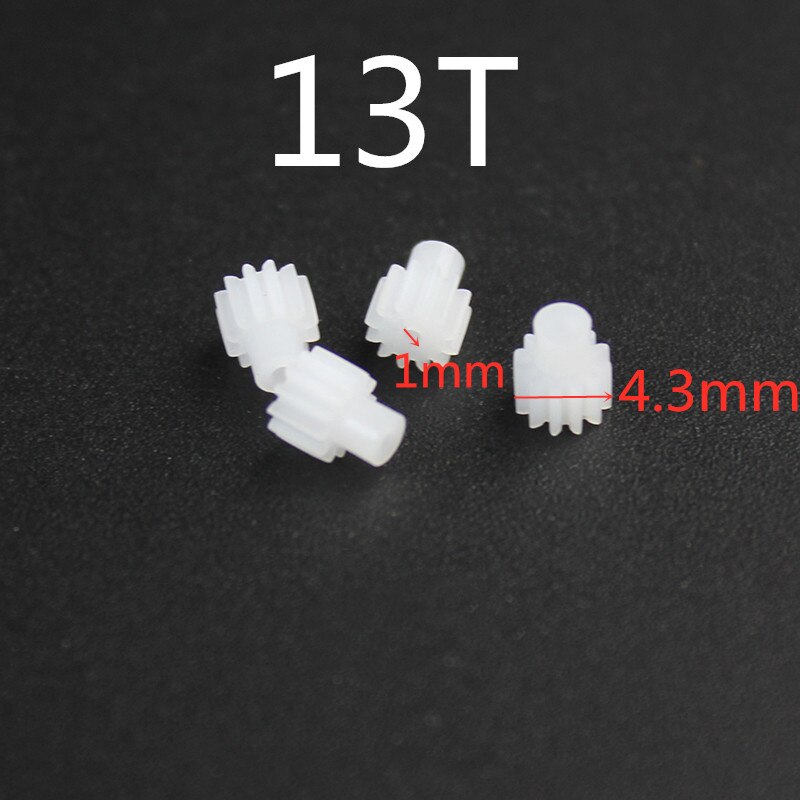 4pcs Piccolo Ingranaggi Del Motore 6T 7T 8T 9T 10T 11T 12T Denti per 0.8 MILLIMETRI 1 millimetri Albero R/C Elicottero Mini Quadcopter Accessori Pezzi di Ricambio: 13T 1mm