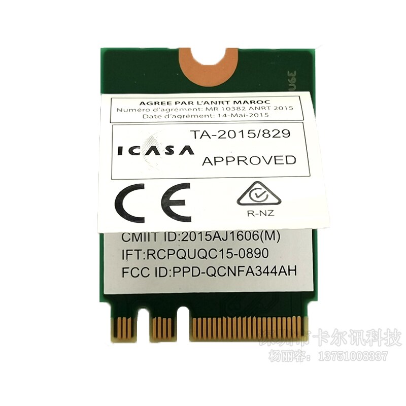 NFA344A QCNFA344A Dual Band Bluetooth 4.1 Ngff Wifi Kaart 01AX713 Voor Lenovo 710S E470 E475 E570 E575 V310 Yoga-710 720 910