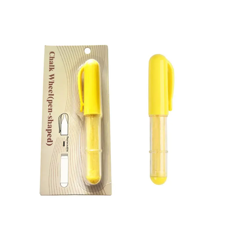 YOMDID-tija de sastre en forma de bolígrafo, rueda de tiza portátil, delineador de sastre DIY, herramienta de marcado para costeros, accesorios de costura de sastrería: Caqui oscuro