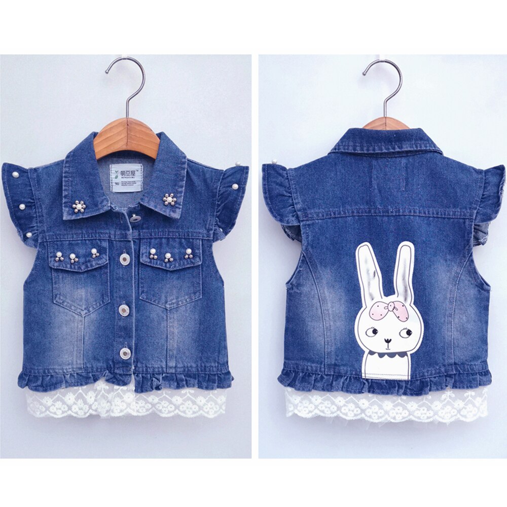 1-8t babyvest denim babe jeans jakke afslappet overtøj børnetøj forår efterår bebe tøj børn veste toldder toppe: No3 / 2-3t