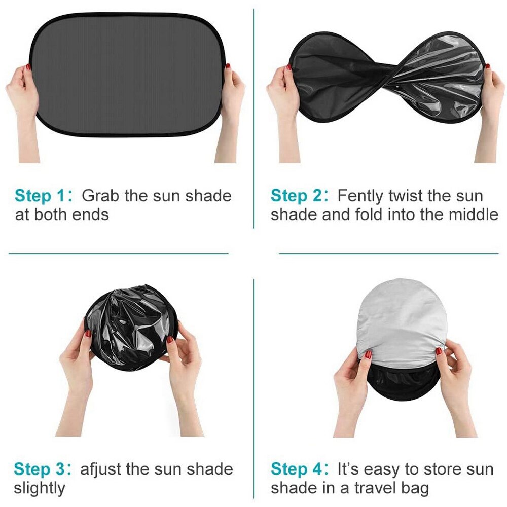 Solskærm 5 stk sort auto solskærm bilrude sugekop bil solskærm bil gardin auto solskærm bil styling covers solskærm