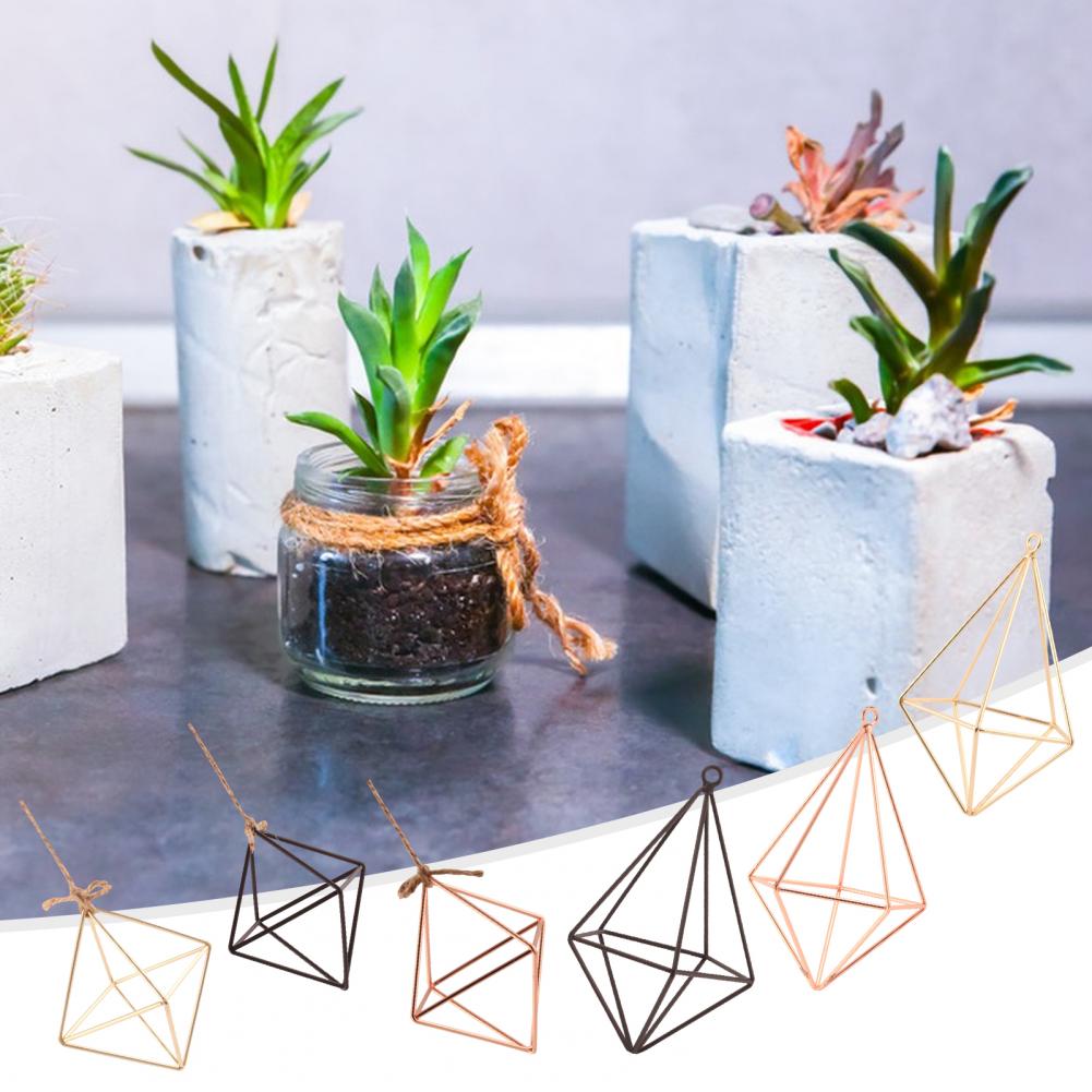 Metall Pflanzenständer Vermehrungsstationen Glas Terrarium Pflanzen Geometrische bilden Pflanze Eisenständer Luftpflanzenhalter Heimat Dekor