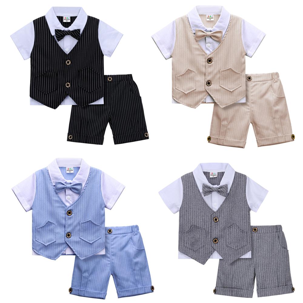 Baby drenge herre fødselsdags outfit spædbarn bryllupsfest dragt småbørn dåb formelt tøj sæt dåbskjole