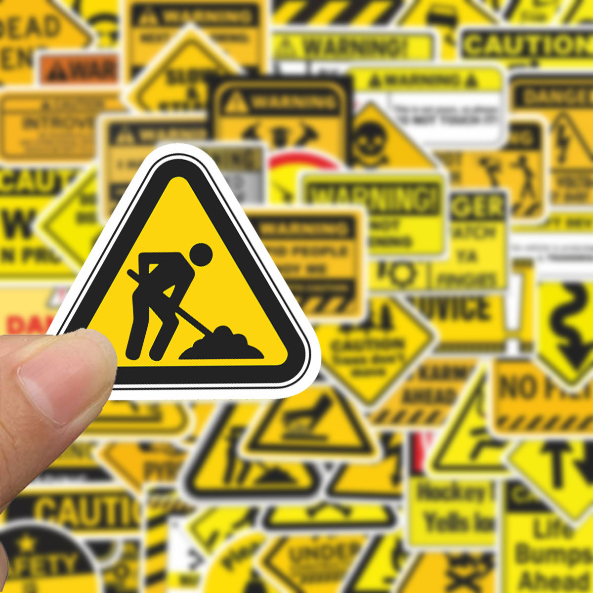 60 szt. Naklejki ostrzegawcze, naklejki DIY, naklejki do scrapbookingu, na telefon, bagaż, deskorolkę, wodoodporne naklejki