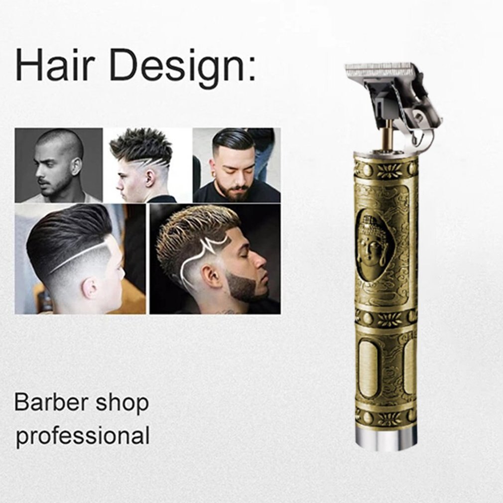 Kemei retro oliekop tondeuse elektrische tondeuse voor heren oplaadbare tondeuse