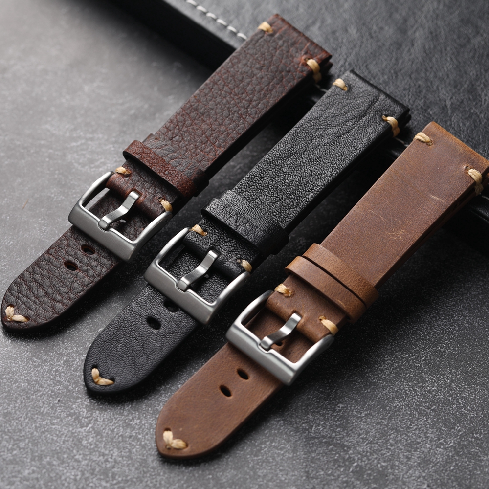 Handgefertigtes Kopf-Rindslederarmband, 18, 19, 20, 21, 22 mm, gealtertes Herren-Jahrgang-Armbinde aus italienischem Echtleder, weich