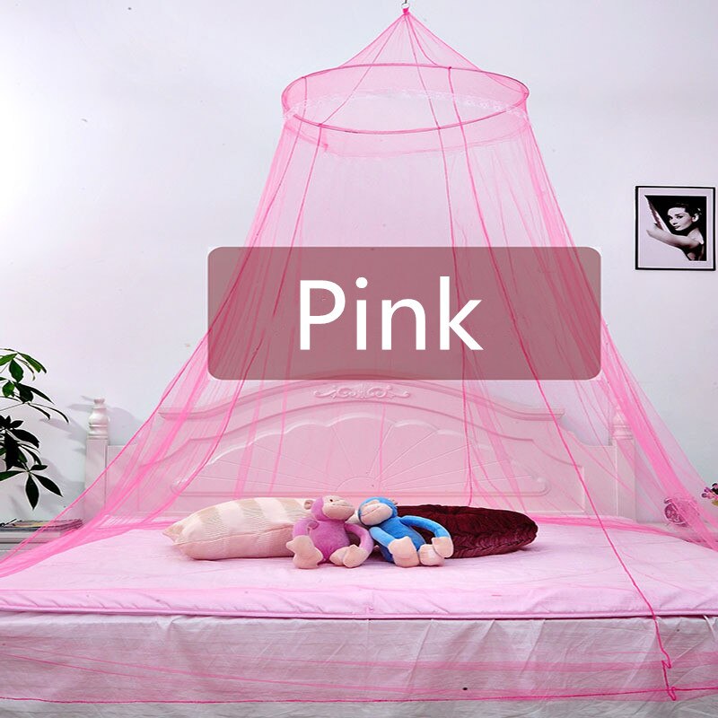 Hangende koepel babybed klamboe babybed klamboe draagbare bed tentnet voor kinderen 4 kleuren kinderkamer decoratie: Roze