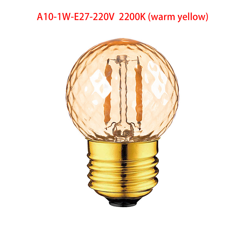 Led-pære  e27 220v e26 110v stk. spiralformet blød glødelampe 1w stk. varm hvid gul indendørs lysekrone rørformet kugleformet dekorative pærer: Kold hvid