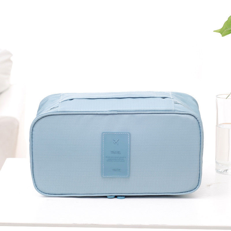 Maksimum leverandør oxford rejse opbevaringspose bh undertøj taske organisator boks toiletartikler kosmetik etui: Blå
