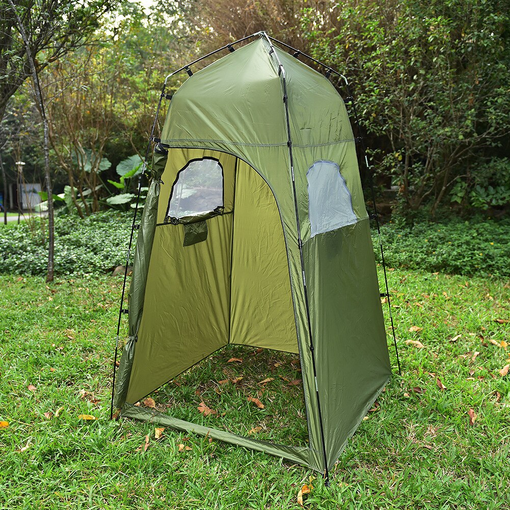 Utomhus Dusch Tält Omklädningsrum - Bärbart Sekretess Tält för Camping - Regnskydd för 1 Person - Polyester 210T