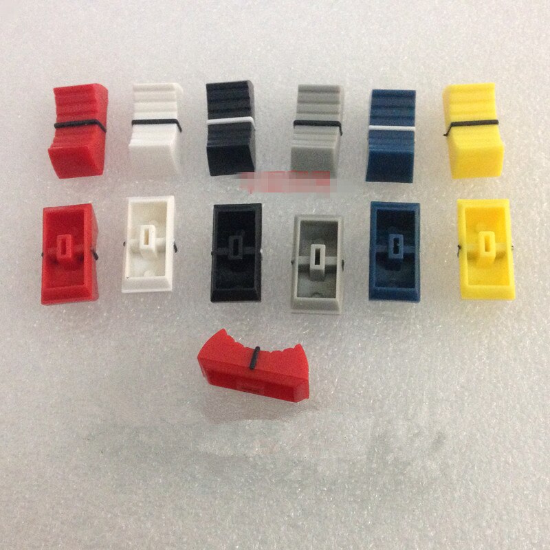 12 Stuks Mixer Rechte Schuifdeuren Potentiometer Knop Cap Fader Plastic Cap Boring 4Mm/Voor Yamaha MG166CX-USB MG206C-USB Cap cove