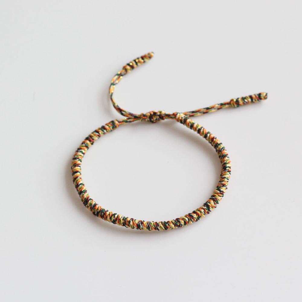 Tibetaanse boeddhistische handgemaakte knopen gelukskoord armband unisex boeddhistische sieraden maat verstelbaar dropshipping: Blauw verzinkt