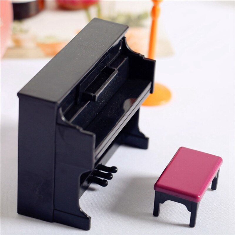 Puppenhaus Exquisite Mini Klavier Modell Display Dekoration Hause Kaffee Miniatur Display Modell Lebendige Beste