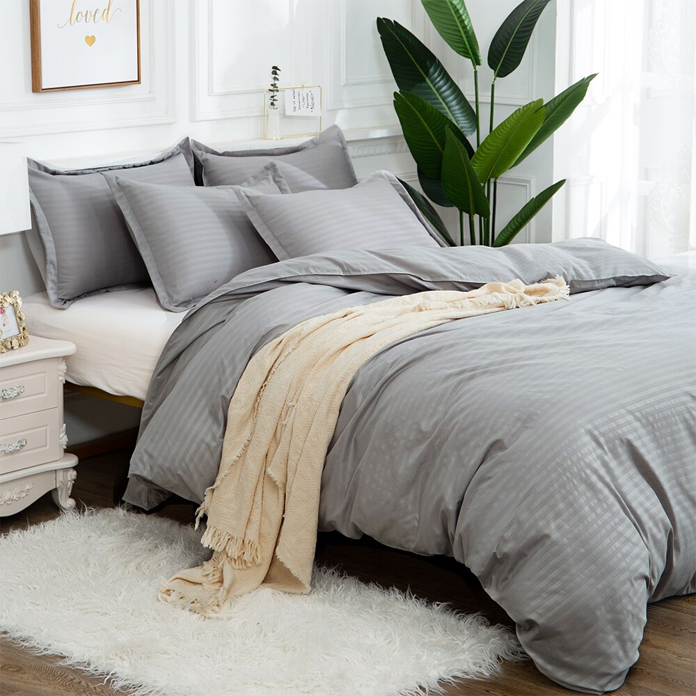 Weiß Bettbezug-einstellen Bettdecke Auf sterben Bett Streifen König Größe Bettwäsche einstellen Luxus 180x210 Bett Bettwäsche Einzel doppel Tröster setzt