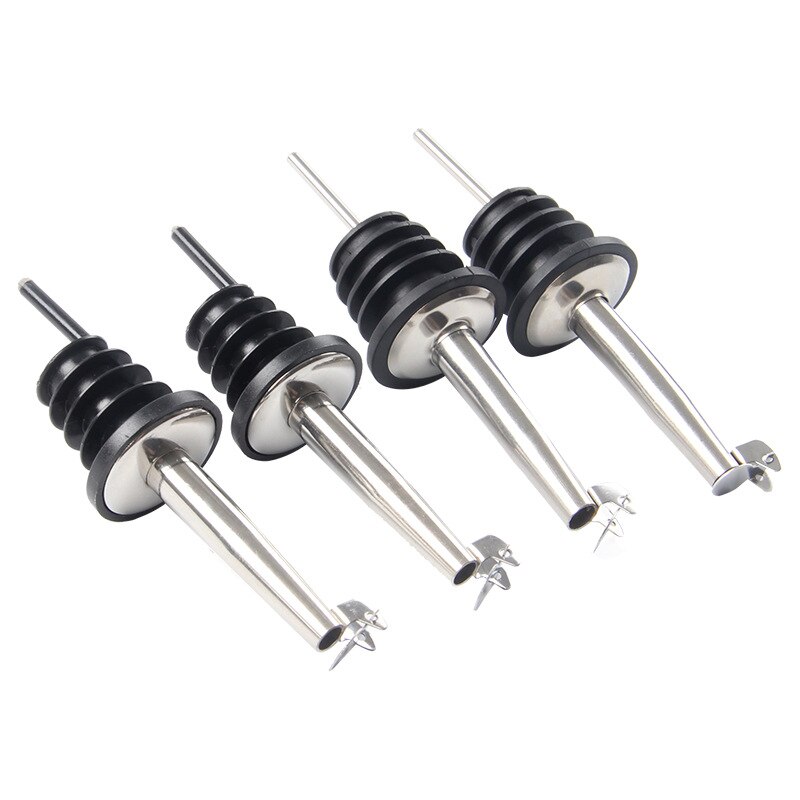 12pcs Stainless Steel Drinks Wine Cocktail Pourer Dispenser Bottle Caps Free Flow Spout Stopper Kitchen Bar Tools FP8