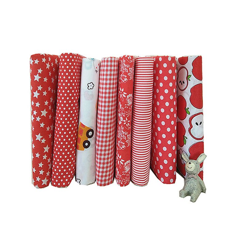 Telas estampadas de algodón de 25x25cm, telas cuadradas para Patchwork, costura de retazos, tela de costura artesanal, 8 Uds.