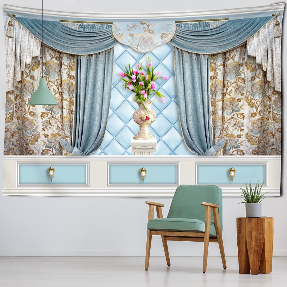 Curtain Pattern Tapestry Wall Hanging Fresh And Simple Art Bohemian Hippie Witchcraft Bedroom Home Decor