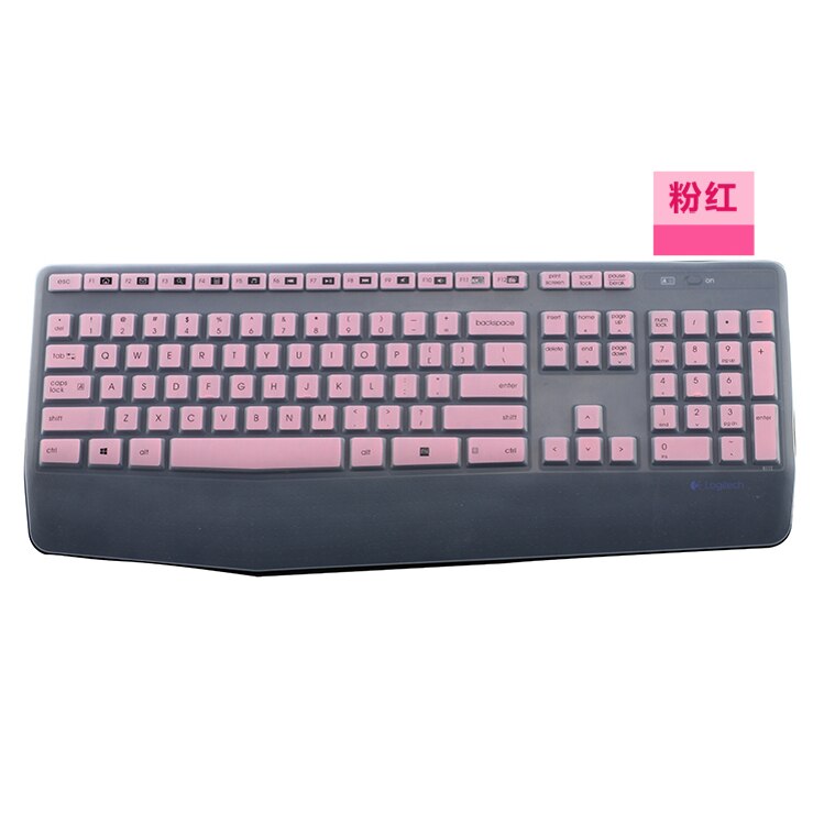 Espl Keyboard Cover For Logitech k345 MK345 keyboard protective film wireless keyboard cover soft silicone dustproof film: Brown