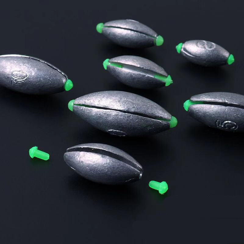 Anzuelo de plomo de 1g-50g, Conector de gancho de cambio rápido, línea de apertura de la boca, peso de plomo, aparejos de pesca de balsa dividida