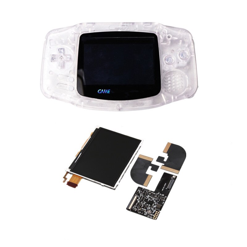 FUNNNYPLAYING For Gameboy GBA Advance ITA AGB RETRO PIXEL TFT BACKLIGHT KIT Memory Brightness Adjust The Display With Shell: ALL CLEAR ITA