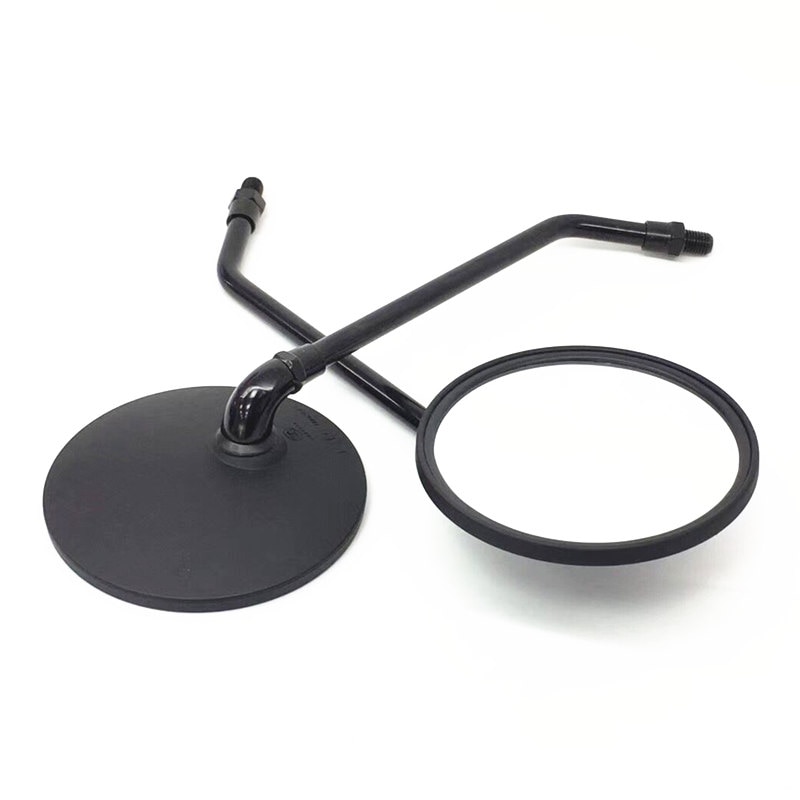 2x Black 4" Round Motorcycle Mirrors 10MM Rearview Side Mirrors For Harley Cruiser Chopper Cafe Racer Old School Dirt bike