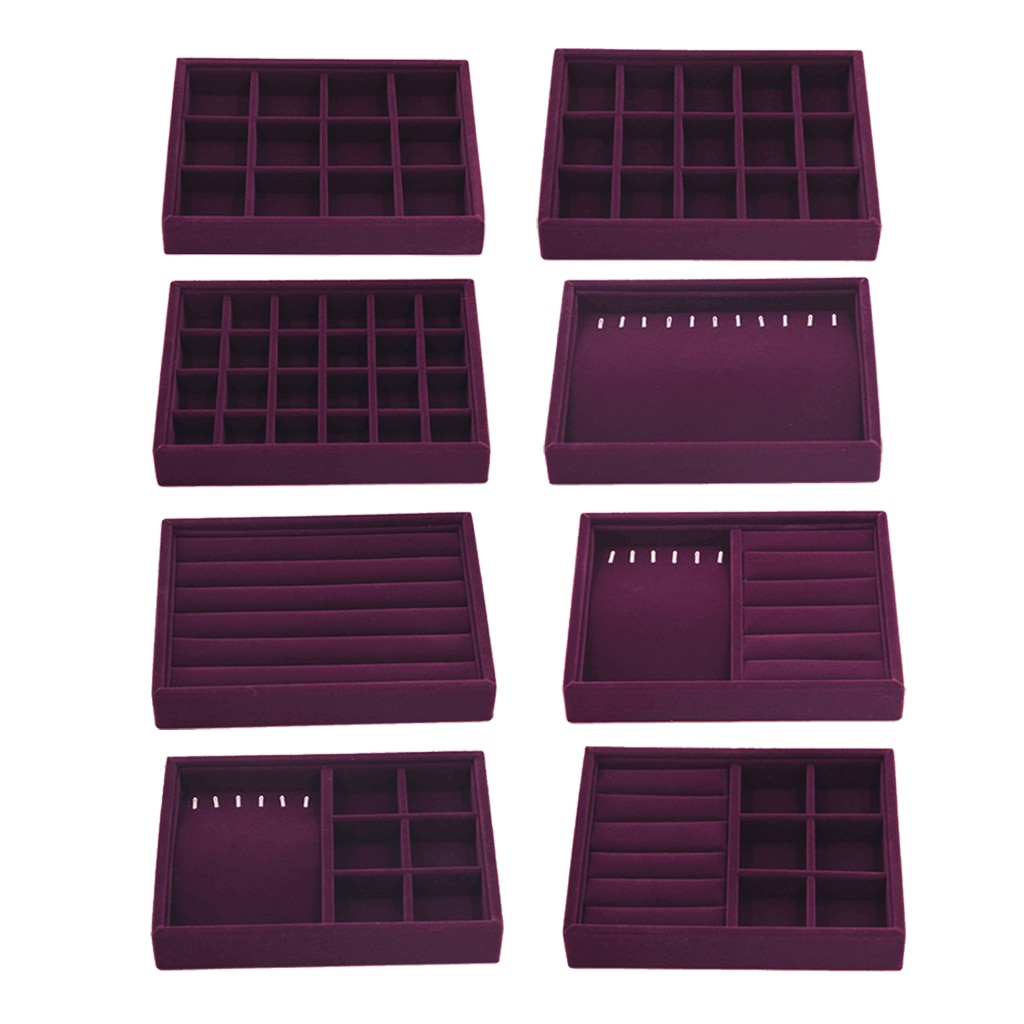 Multi-purpose smykker display bakke halskæde øreringe ring showcase organizer