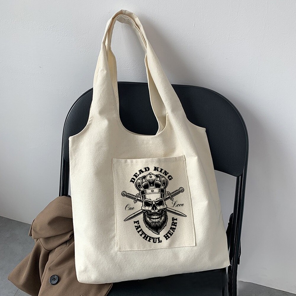 Zoete Stijl Vrouwen Mode Forenzenzak Schoudertas Classic Koning Koningin Patroon Gedrukt Beige Vierkante Alle-Wedstrijd Dames handtas: 5King007