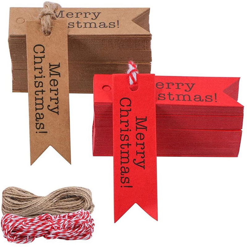 Merry Christmas Kraft Empty Gift Box. Sturdy, Cute, Medium 9.3x 7.7x 1.85 Hand Stamped Eco Friendly Recyclable Sustainable Xmas Packaging - België