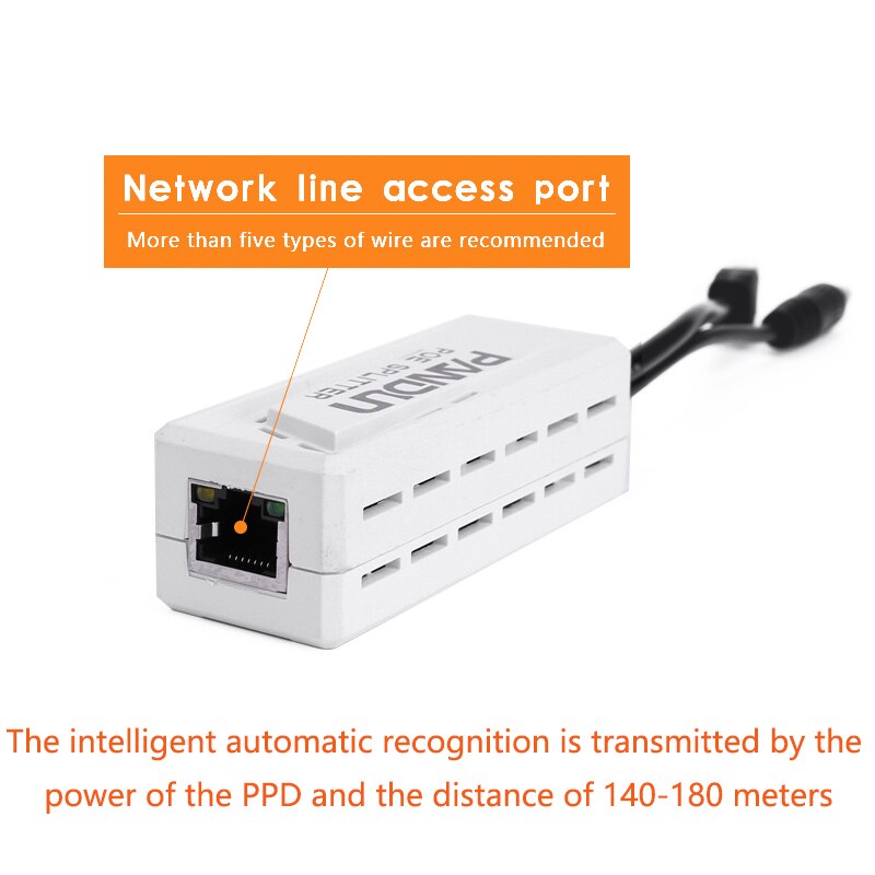 CCTV Monitor camera POE Splitter Standard 48V turn 12V2A POE power supply IEEE8.2.3AF/AT