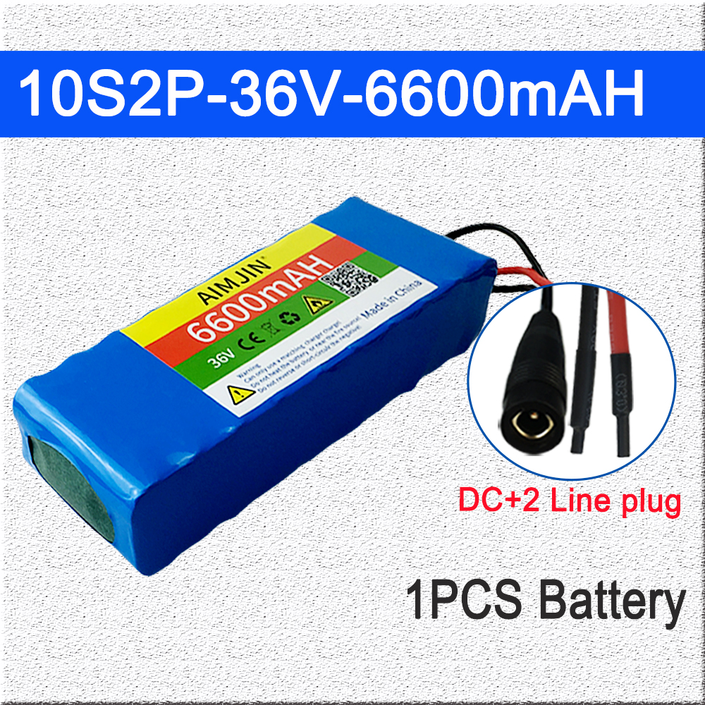 10S2P 36V 18650 6.6Ah Lithium Battery Pack Built-in BMS,For Electric 36V Scooter Bicycle: Blue